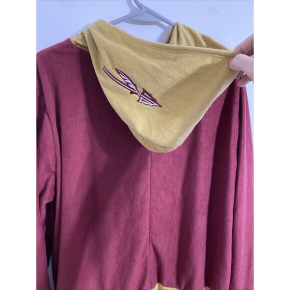 Florida State Seminoles Fleece Union Suit Bodysuit Step In Zip Up One Piece Cozy - Picture 8 of 9